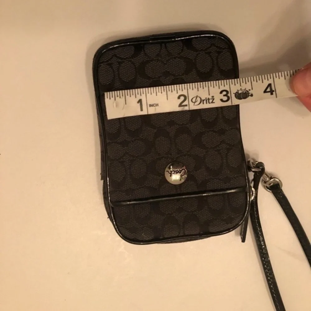 Coach black signature vintage y2k mini bag wristlet
